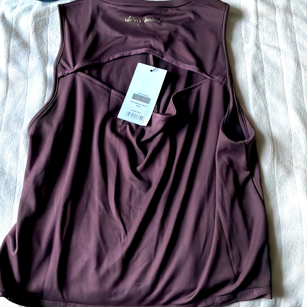 Gymshark X WHITNEY SIMMONS. Whitney Swing Tank- Cherry Chocolate